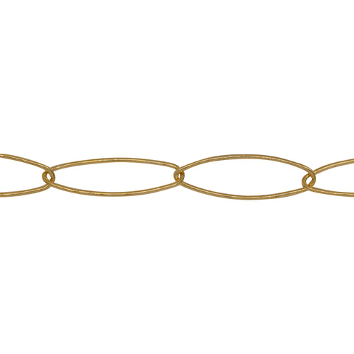 Chain by Foot. 14kt Gold Filled 5.5mm Width by 17.0mm Length Paper Clip Chain, Also Known as Elongated Cable Chain. Price per: 1 Foot.