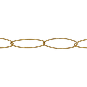 Chain by Foot. 14kt Gold Filled 5.5mm Width by 17.0mm Length Paper Clip Chain, Also Known as Elongated Cable Chain. Price per: 1 Foot.
