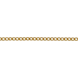 Chain by Foot. 14kt Gold Filled, 1.7mm by 2.2mm Smooth Curb Chain. Price per: 1 Foot.