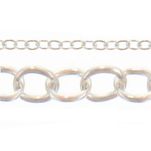 Load image into Gallery viewer, Sterling Silver 1.32mm Width by 1.76mm Length, Smooth Cable Chain. Price per: 1 Foot.
