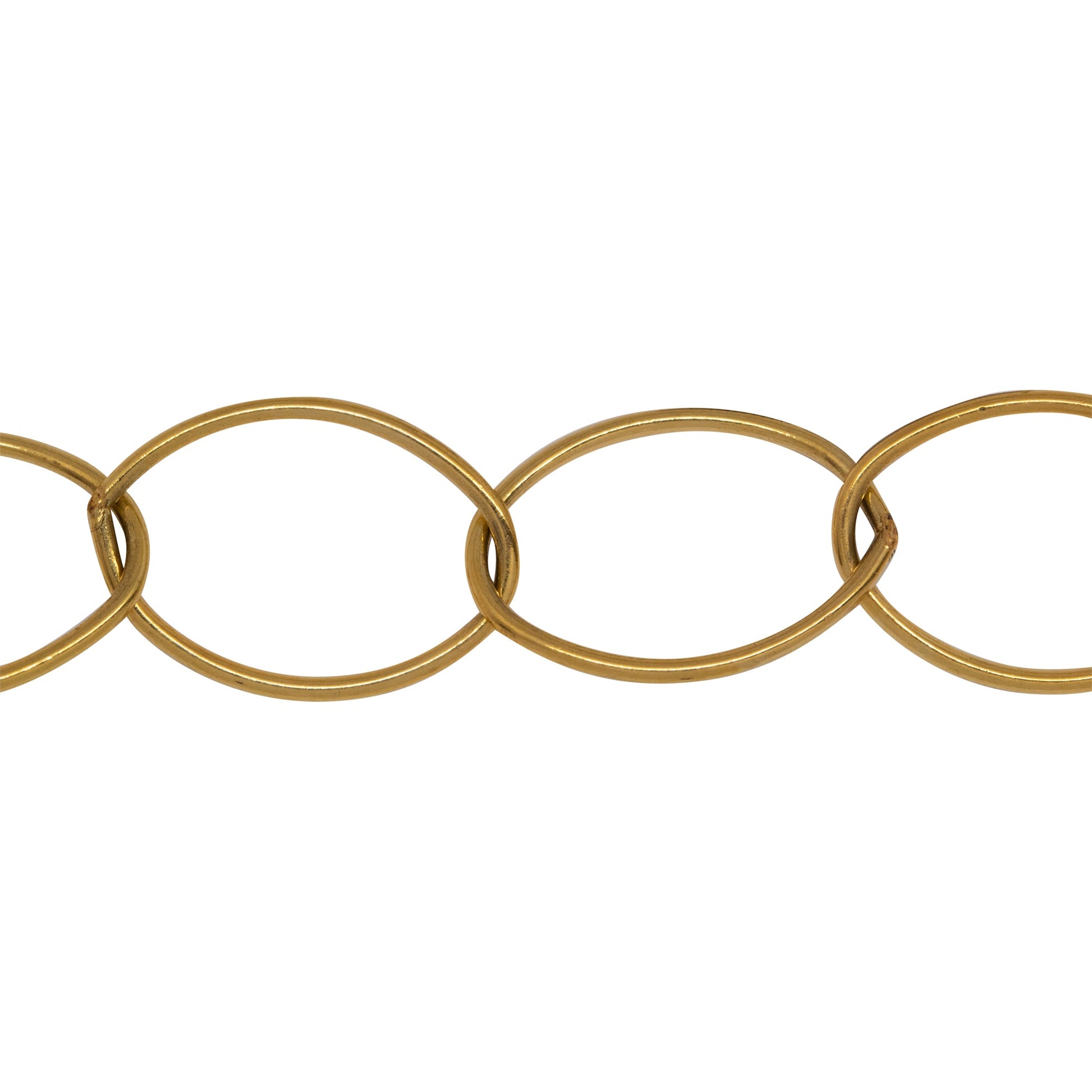 Chain by Foot. 14kt Gold Filled 14.0mm by 20.0mm Smooth Oval Cable Chain. Price per: 1 Foot.
