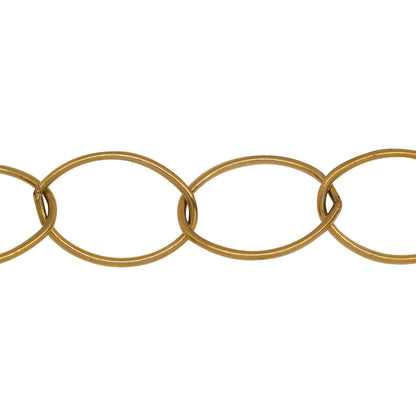 Chain by Foot. 14kt Gold Filled 14.0mm by 20.0mm Smooth Oval Cable Chain. Price per: 1 Foot.