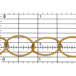 14kt Gold Filled 14.0mm Width by 20.0mm Length Smooth Oval Cable Chain. Price per: 1 Foot.