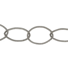Load image into Gallery viewer, Chain by Foot. Sterling Silver 14.0mm Width by 20.0mm Length, Twisted Oval Cable Chain. Price per: 1 Foot.
