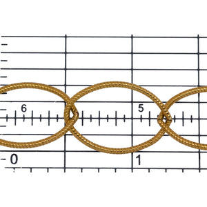 14kt Gold Filled 14.0mm Width by 20.0mm Length, Twisted Oval Cable Chain. Price per: 1 Foot.