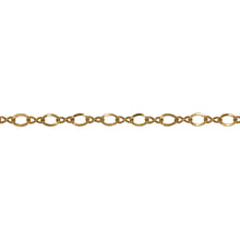 Load image into Gallery viewer, Chain by Foot. 14kt Gold Filled 1.2mm Width by 3.0mm Length Figure 8 Link Connected to 2.0mm Width by 3.0mm Length Flat Oval Curb Link, Figure 8 Chain. Price per: 1 Foot.

