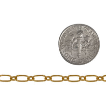 Load image into Gallery viewer, 14kt Gold Filled 3.2mm Width by 6.0mm Length, Elongated Oval Link Followed by 2.7mm Width by 3.1mm Length Oval Rolo Link, Long and Short Chain. Price per: 1 Foot.
