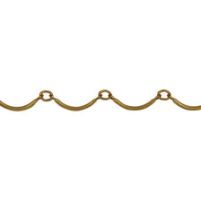 Load image into Gallery viewer, Chain by Foot. 14kt Gold Filled 1.07mm Width by 11.87mm Length Curved Bar connected to 2.49mm Width by 3.18mm Length Smooth Oval Link, Bar Chain. Price per: 1 Foot.
