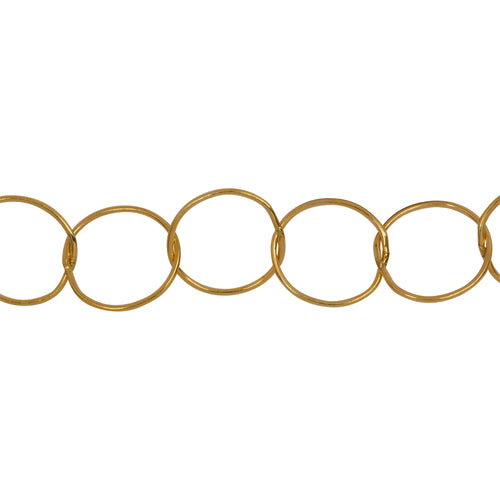 Chain by Foot. 14kt Gold Filled 10.0mm Smooth Circle Chain. Price per: 1 Foot.