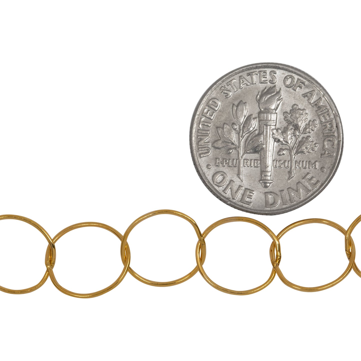 14kt Gold Filled 10.0mm Smooth Circle Chain. Price per: 1 Foot.