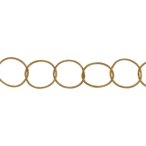 Chain by Foot. 14kt Gold Filled 10.0mm Width / Length Twisted Circle Chain. Price per: 1 Foot.