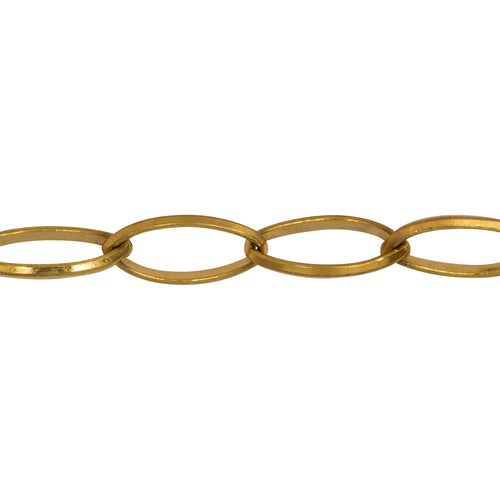 Chain by Foot. 14kt Gold Filled 7.3mm Width by 14.5mm Length, Diamond Cut Marquise Cable Chain. Price per: 1 Foot.