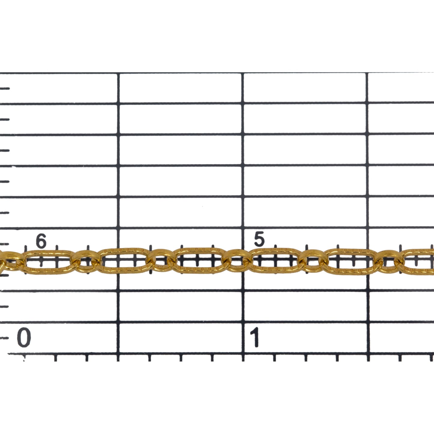 14kt Gold Filled 3.3mm Width by 6.3mm Length Corrugated Oval Connected With 2.7mm Width by 3.1mm Length Oval Rolo Link, Long and Short Chain. Price per: 1 Foot.