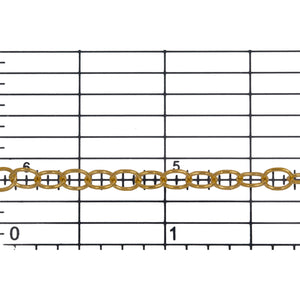 14kt Gold Filled 3.6mm Width by 4.6mm Length, Smooth Cable Chain. Price per: 1 Foot.