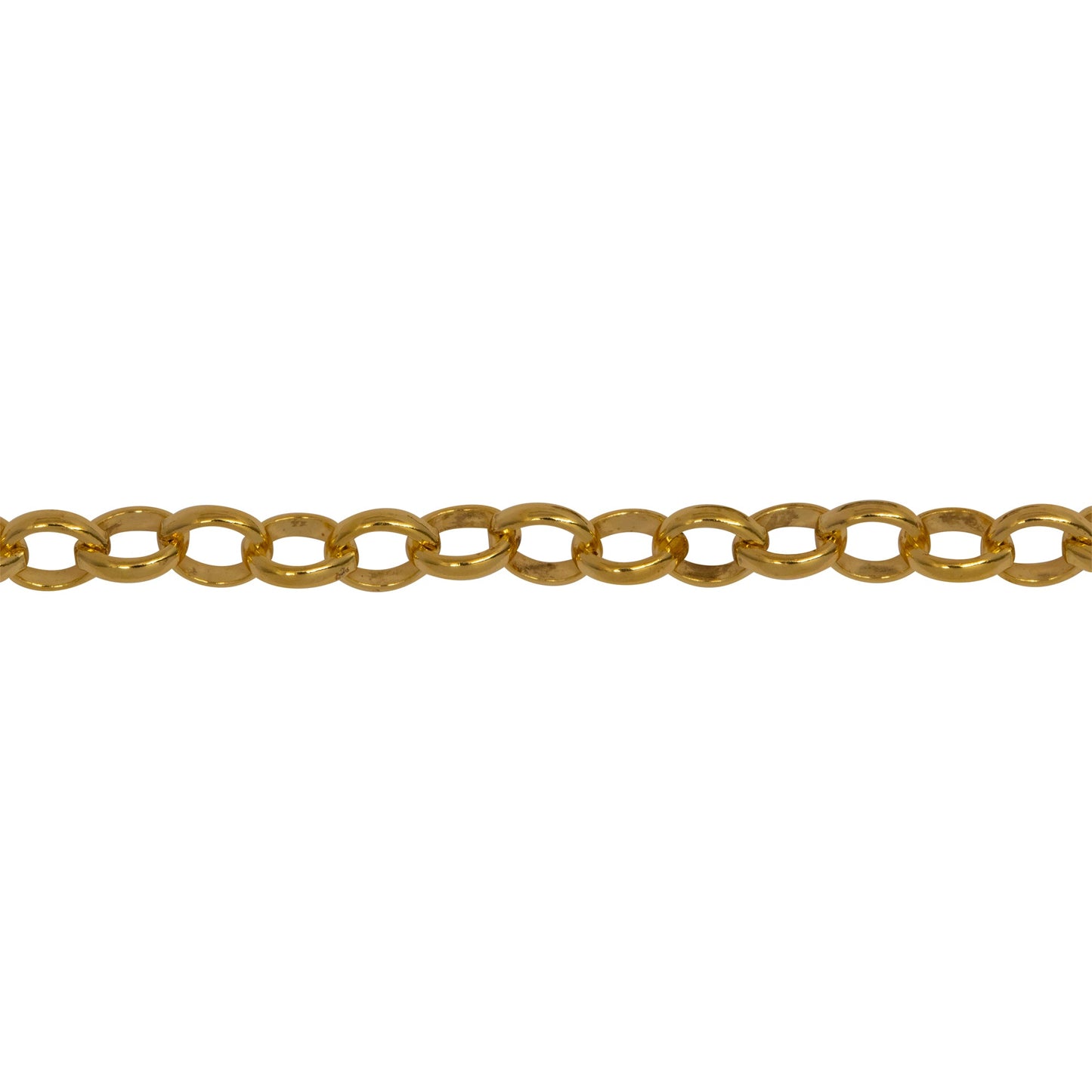 Chain by Foot. 14kt Gold Filled 4.0mm Width by 4.8mm Length, Oval Rolo Chain. Price per: 1 Foot.