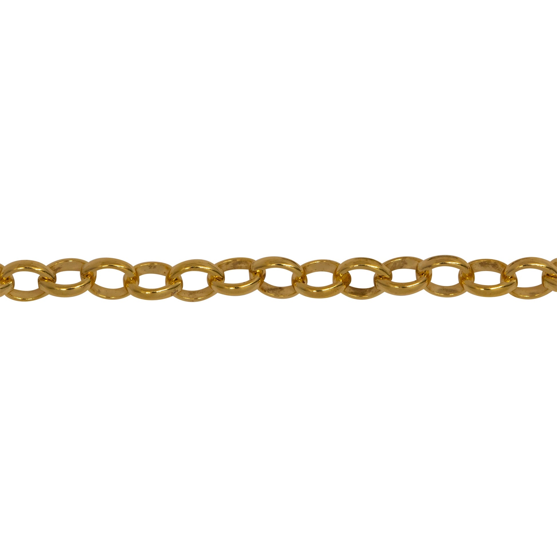 Chain by Foot. 14kt Gold Filled 4.0mm Width by 4.8mm Length, Oval Rolo Chain. Price per: 1 Foot.