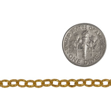 Load image into Gallery viewer, 14kt Gold Filled 4.0mm Width by 4.8mm Length, Oval Rolo Chain. Price per: 1 Foot.
