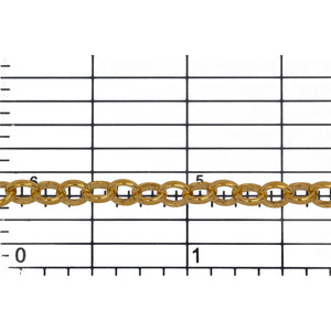 14kt Gold Filled 4.0mm Width by 4.8mm Length, Oval Rolo Chain. Price per: 1 Foot.