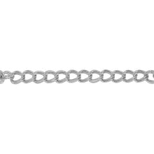 Load image into Gallery viewer, Chain by Foot. Sterling Silver 4.6mm Width by 4.9mm Length, Smooth Double Curb Chain. Price per: 1 Foot.
