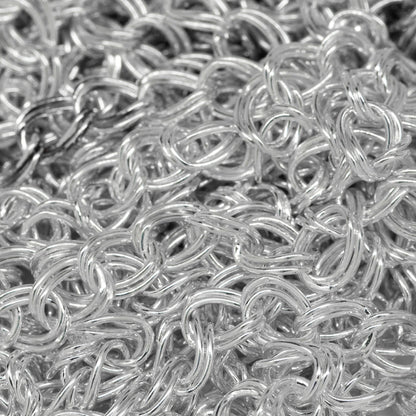 Sterling Silver 4.6mm Width by 4.9mm Length, Smooth Double Curb Chain. Price per: 1 Foot.