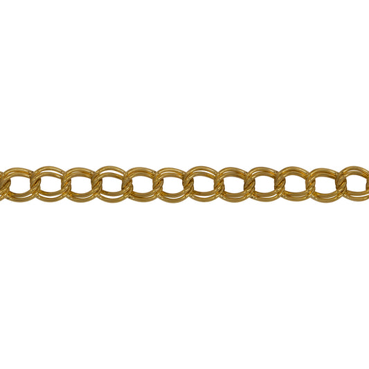 Chain by Foot. 14kt Gold Filled 4.0mm by 5.0mm Double Curb Chain. Price per: 1 Foot.