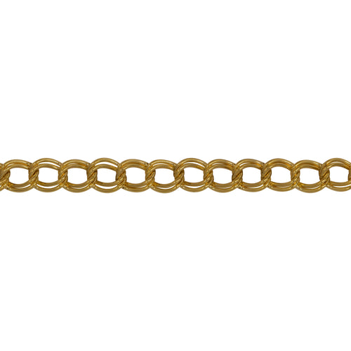 Chain by Foot. 14kt Gold Filled 4.0mm by 5.0mm Double Curb Chain. Price per: 1 Foot.