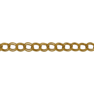 Chain by Foot. 14kt Gold Filled 4.0mm by 5.0mm Double Curb Chain. Price per: 1 Foot.