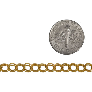 14kt Gold Filled 4.0mm Width by 5.0mm Length Double Curb Chain. Price per: 1 Foot.