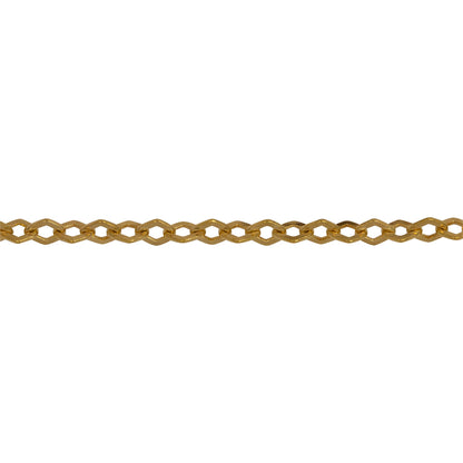 Chain by Foot. 14kt Gold Filled 3.0mm Width by 4.0mm Length, Diamond Shaped Flat Cable Chain. Price per: 1 Foot.