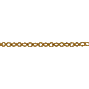 Chain by Foot. 14kt Gold Filled 3.0mm Width by 4.0mm Length, Diamond Shaped Flat Cable Chain. Price per: 1 Foot.