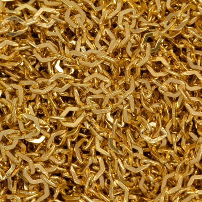 14kt Gold Filled 3.0mm Width by 4.0mm Length, Diamond Shaped Flat Cable Chain. Price per: 1 Foot.