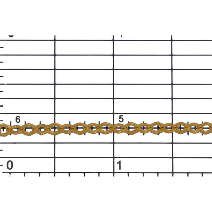 14kt Gold Filled 3.0mm Width by 4.0mm Length, Diamond Shaped Flat Cable Chain. Price per: 1 Foot.