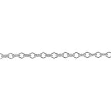 Load image into Gallery viewer, Chain by Foot. Sterling Silver 3.0mm Width by 4.0mm Length, Diamond Shaped Smooth Cable Chain. Price per: 1 Foot.
