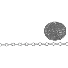 Load image into Gallery viewer, Sterling Silver 3.0mm Width by 4.0mm Length, Diamond Shaped Smooth Cable Chain. Price per: 1 Foot.
