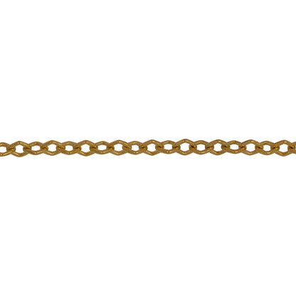 Chain by Foot. 14kt Gold Filled 3.0mm Width by 4.0mm Length, Diamond Shaped Smooth Cable Chain. Price per: 1 Foot.