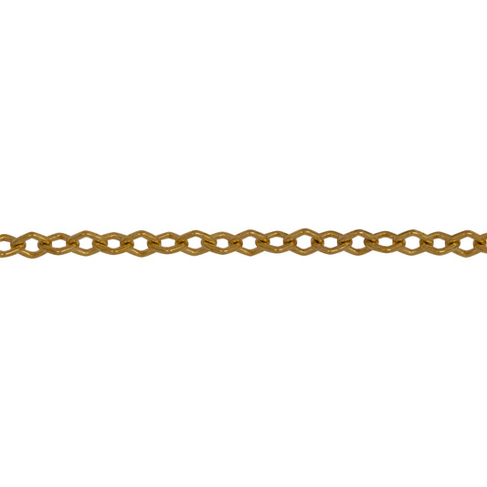 Chain by Foot. 14kt Gold Filled 3.0mm Width by 4.0mm Length, Diamond Shaped Smooth Cable Chain. Price per: 1 Foot.