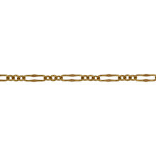 Load image into Gallery viewer, Chain by Foot. 14kt Gold Filled 2.3mm Width by 6.8mm Length, Dapped Long Link Connected With Three of 2.2mm Width by 2.5mm Length Short Links, Long and Short Chain. Price per: 1 Foot.
