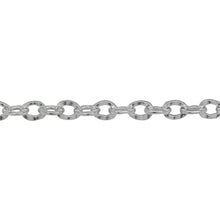 Load image into Gallery viewer, Chain by Foot. Sterling Silver 4.2mm Width by 5.5mm Length, Hammered Cable Chain. Price per: 1 Foot.
