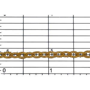 14kt Gold Filled 4.2mm Width by 5.5mm Length, Hammered Cable Chain. Price per: 1 Foot.