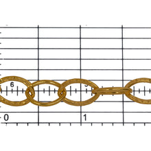 Load image into Gallery viewer, 14kt Gold Filled 9.40mm Width by 13.03mm Length, Hammered Oval Link Connected with 9.15mm Width by 12.47mm Length Smooth Oval Link, Cable Chain. Price per: 1 Foot.
