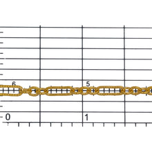 Load image into Gallery viewer, 14kt Gold Filled One of 3.1mm Width by 9.4mm Length Corrugated Elongated Oval Link Followed by Three of 3.1mm Width by 4.0mm Length Smooth Oval Links with Middle Oval Link being Corrugated, Long and Short Chain. Price per: 1 Foot.
