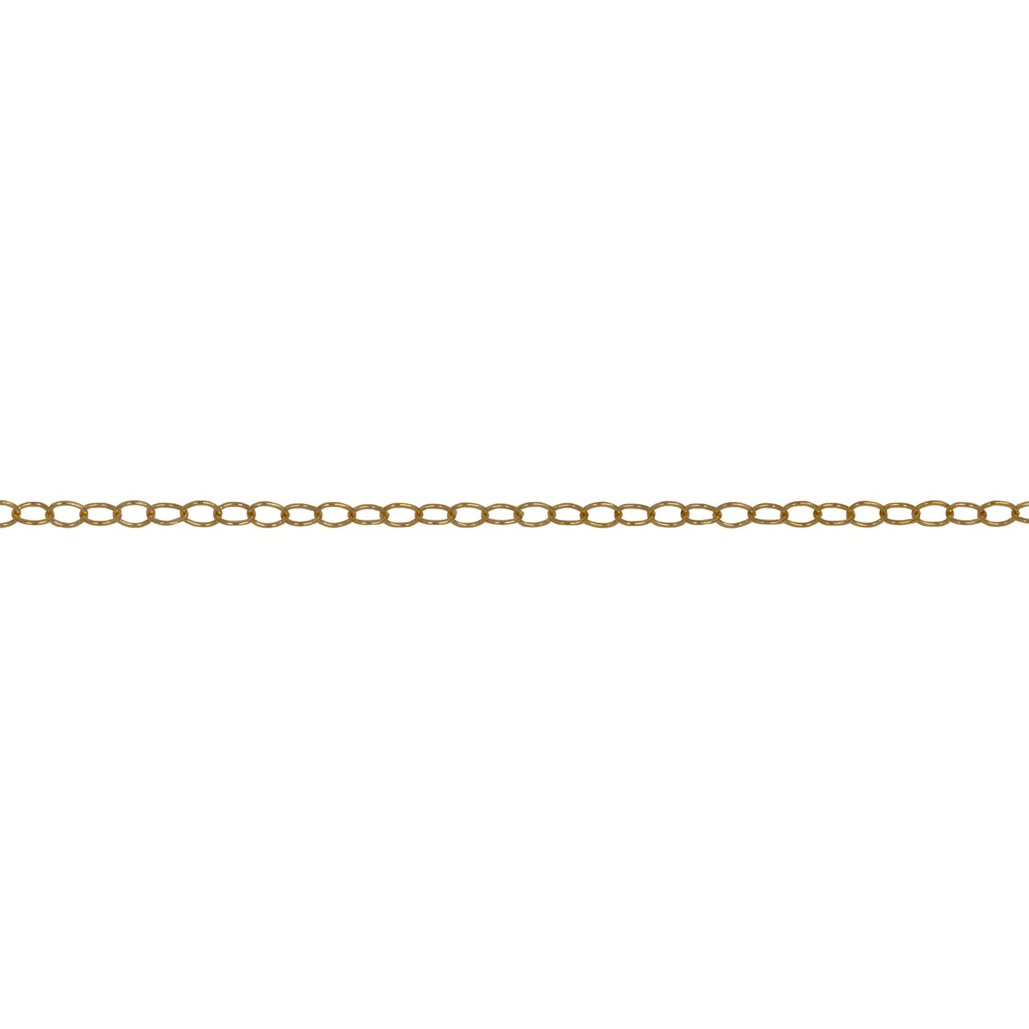 Chain by Foot. 14kt Gold Filled 1.4mm Width by 1.8mm Length, Smooth Cable Chain. Price per: 1 Foot.
