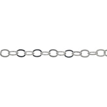 Load image into Gallery viewer, Chain by Foot. Sterling Silver 3.7mm Width by 4.9mm Length, Flat Cable Chain. Price per: 1 Foot.
