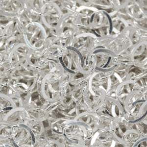 Sterling Silver 3.7mm Width by 4.9mm Length, Flat Cable Chain. Price per: 1 Foot.