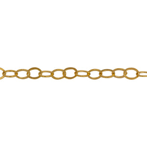 Chain by Foot. 14kt Gold Filled 3.7mm Width by 4.9mm Length, Flat Cable Chain. Price per: 1 Foot.
