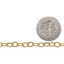 Load image into Gallery viewer, 14kt Gold Filled 3.7mm Width by 4.9mm Length, Flat Cable Chain. Price per: 1 Foot.
