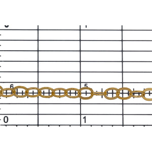 14kt Gold Filled 3.7mm Width by 4.9mm Length, Flat Cable Chain. Price per: 1 Foot.