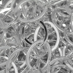 Sterling Silver 9.0mm Width by 12.5mm Length, Flat Cable Chain. Price per: 1 Foot.