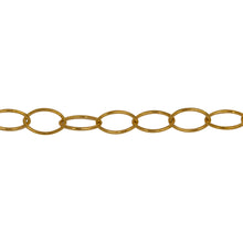 Load image into Gallery viewer, Chain by Foot. 14kt Gold Filled 5.5mm Width by 7.6mm Length, Smooth Oval Cable Chain. Price per: 1 Foot.
