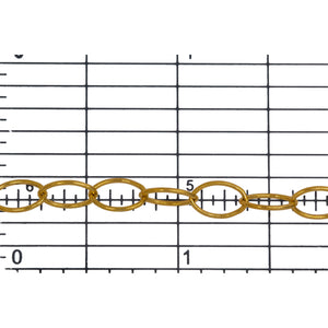 14kt Gold Filled 5.5mm Width by 7.6mm Length, Smooth Oval Cable Chain. Price per: 1 Foot.